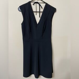 1. State Black V-Neck Midi Dress